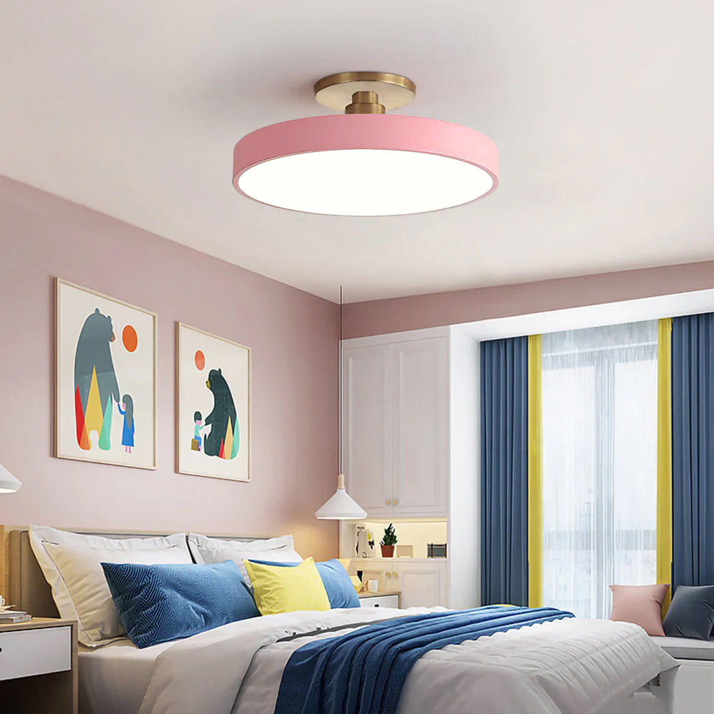 Modern Round Semi-Flush Ceiling Lights | LED