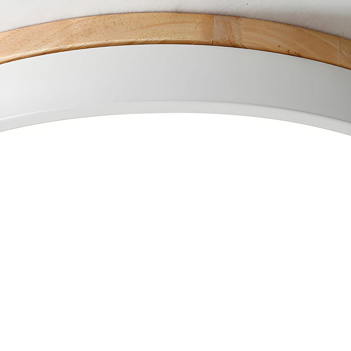 Modern Wood Round Flush Mount Ceiling Lights for Living Room | LED