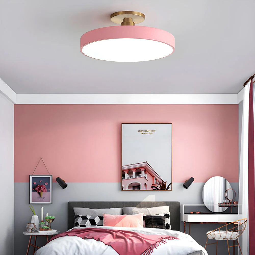 Modern Round Semi-Flush Ceiling Lights | LED