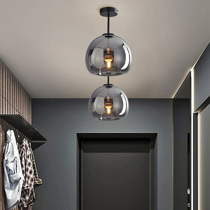 Modern Copper Ceiling Lights | Glass