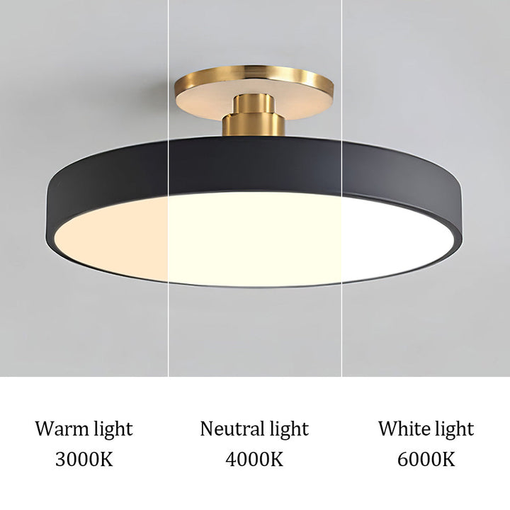 Modern Round Semi-Flush Ceiling Lights | LED