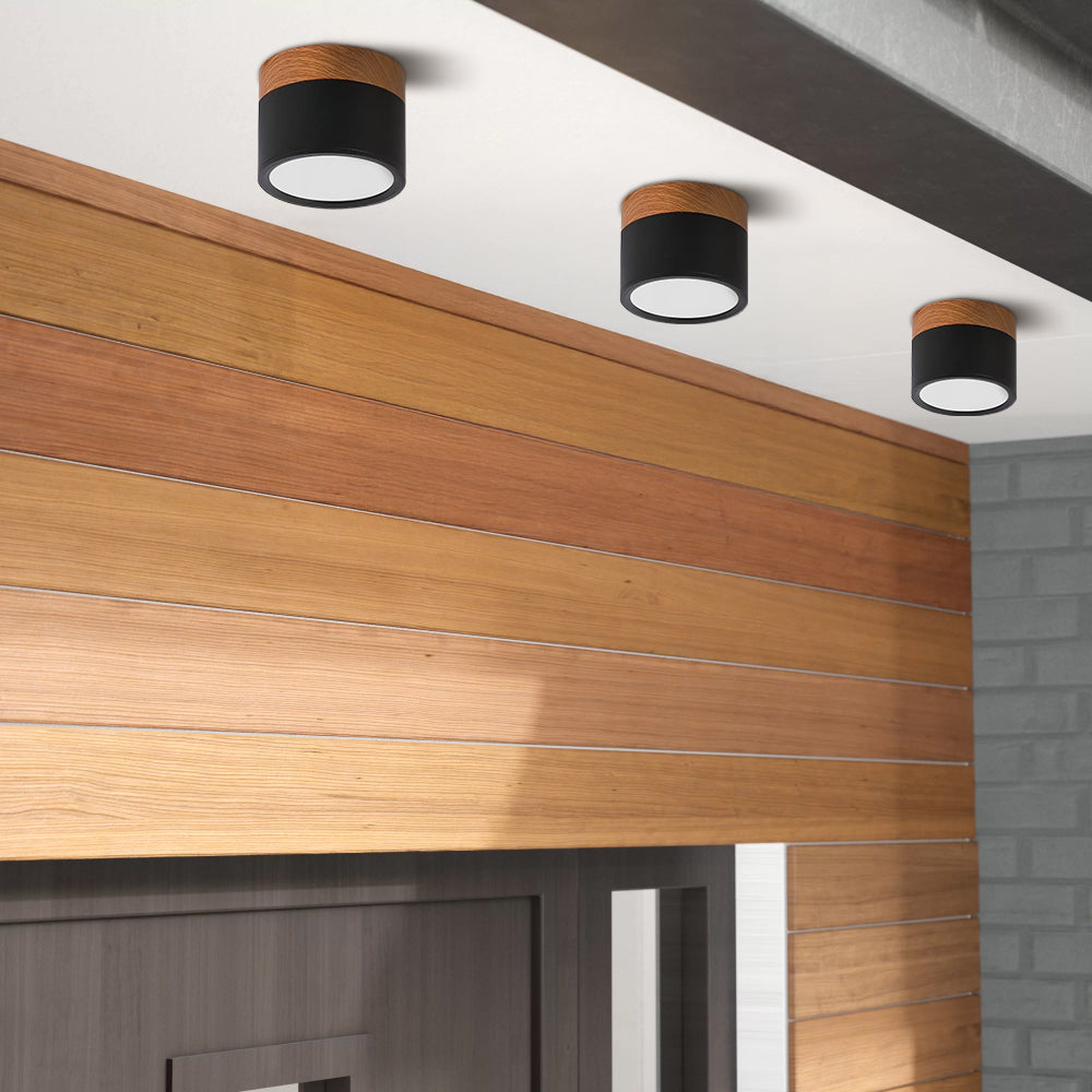 Small Cylindrical Flush Ceiling Light | LED