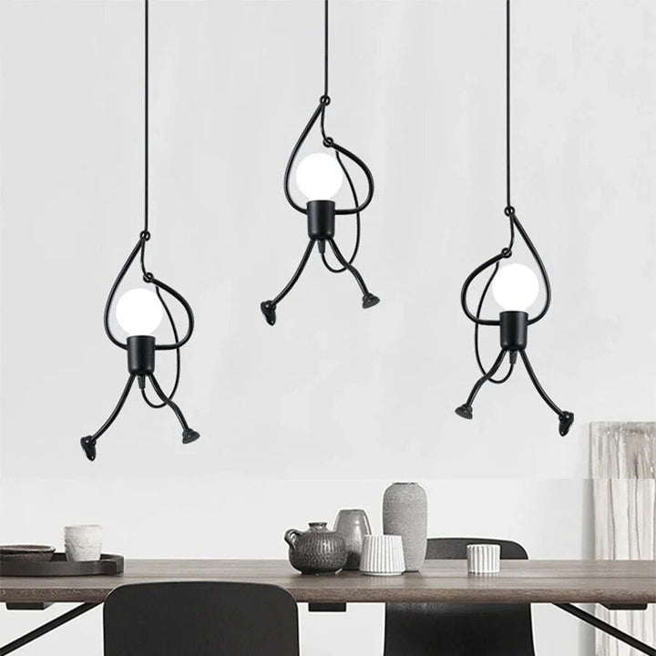 Iron Man Retro Style LED Pendant Light | Black