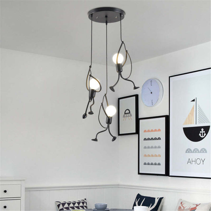 Iron Man Retro Style LED Pendant Light | Black
