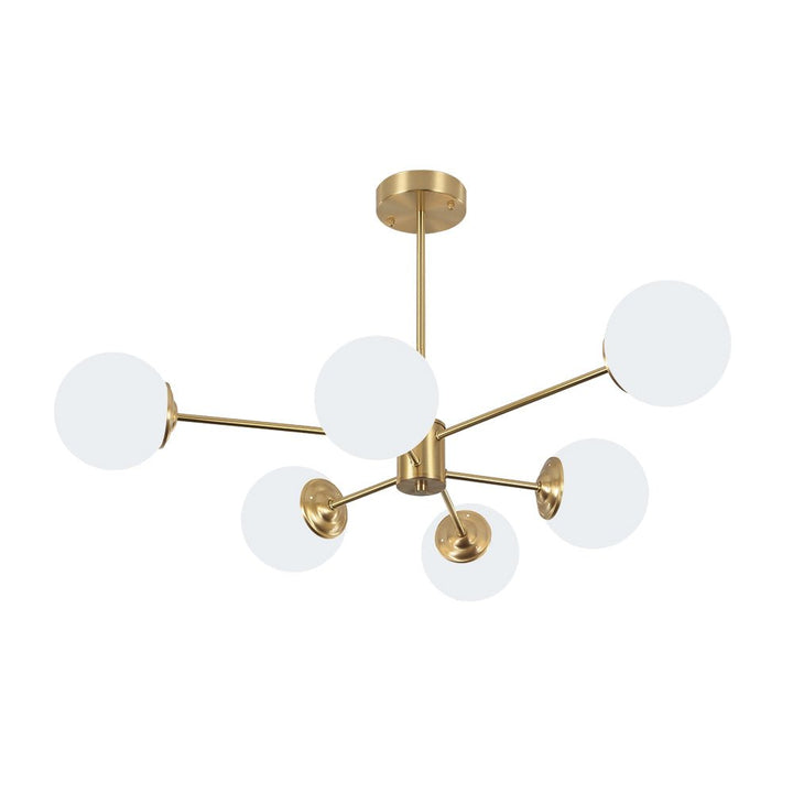 Modern Opal White Globe Chandelier | Glass