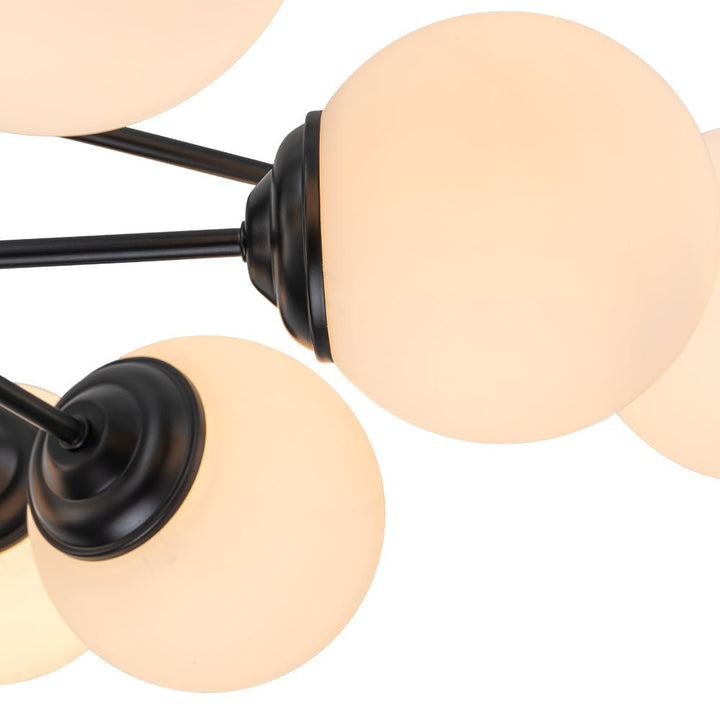 Modern Opal White Globe Chandelier | Glass