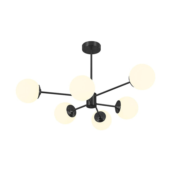 Modern Opal White Globe Chandelier | Glass