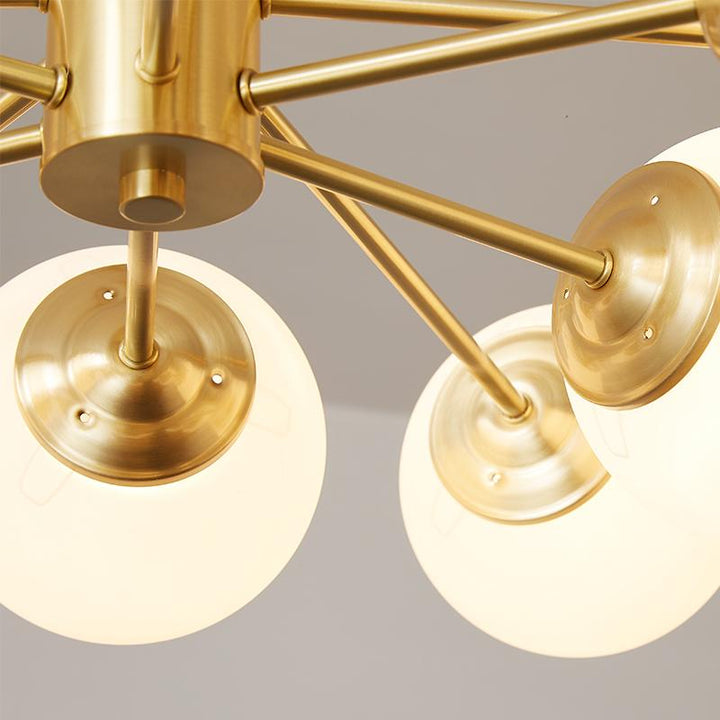 Sputnik 12-Light Opal Globe Chandelier | Two-Tier
