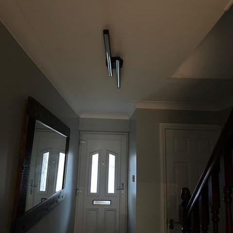 Long Stripe Flush-Mounted LED Ceiling Light | Black