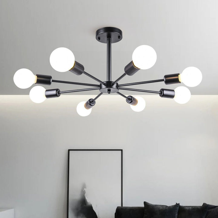 8-Light Sputnik Semi-Flush Mount Ceiling Light | Modern