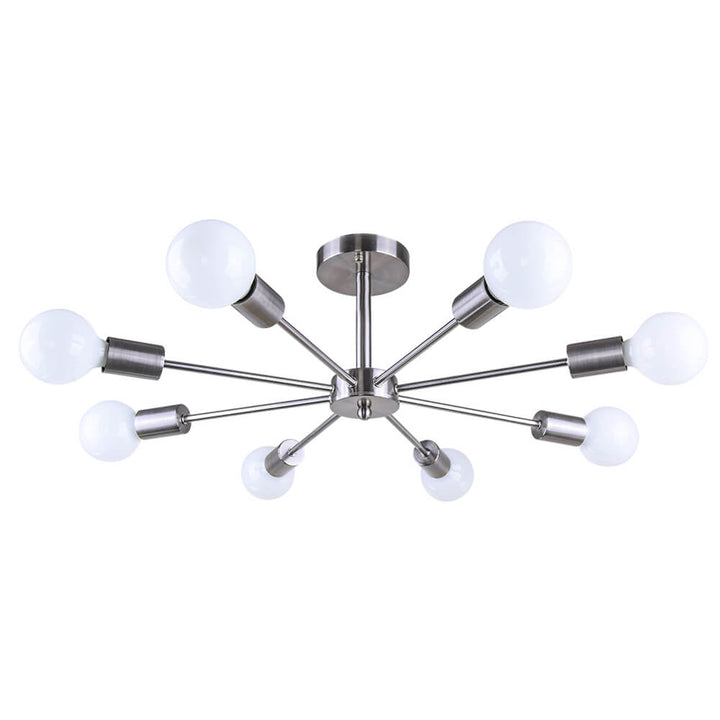 8-Light Sputnik Semi-Flush Mount Ceiling Light | Modern