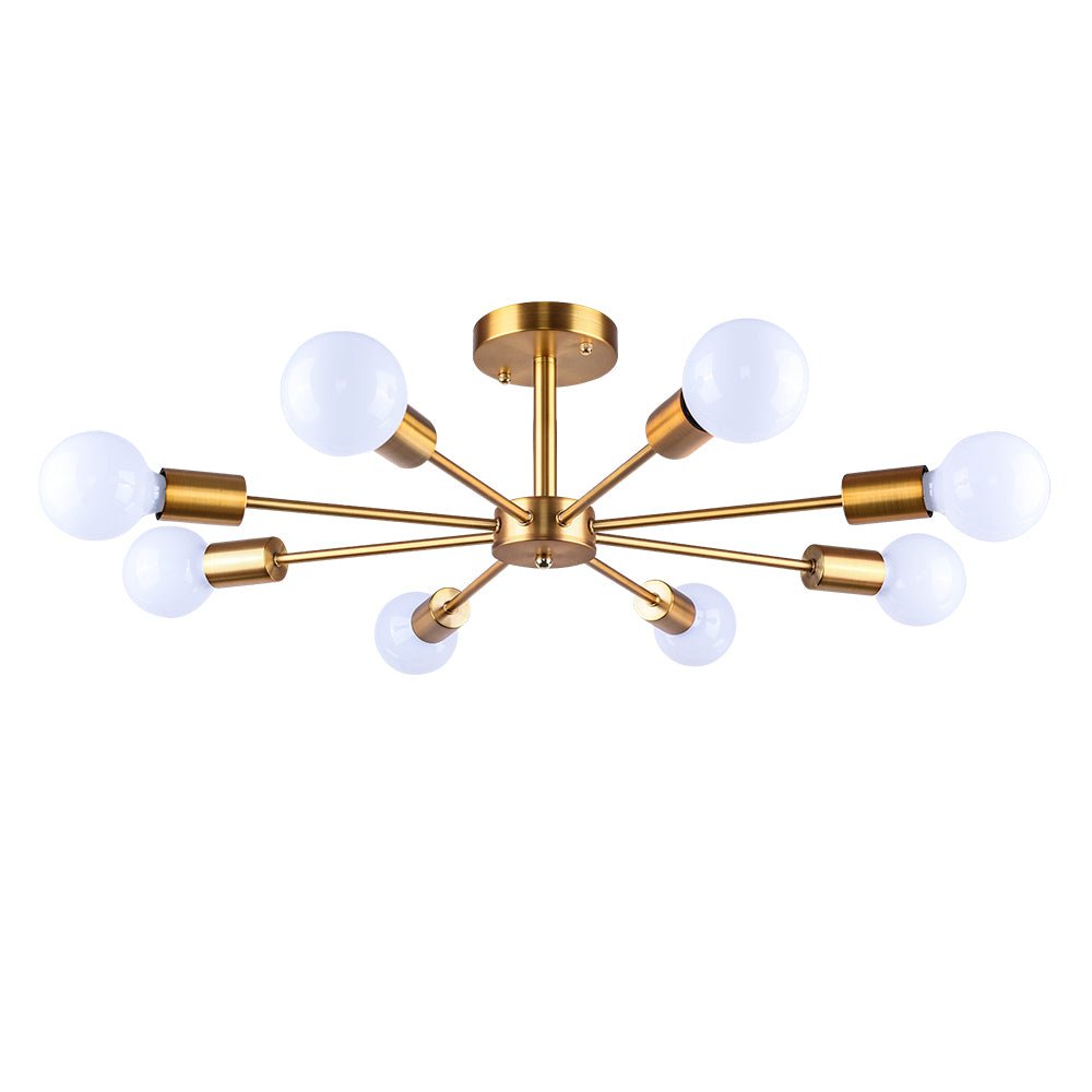 8-Light Sputnik Semi-Flush Mount Ceiling Light | Modern