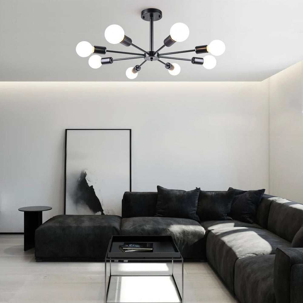 8-Light Sputnik Semi-Flush Mount Ceiling Light | Modern