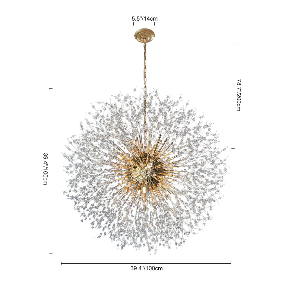 20-Light Luxury Sputnik Firework Chandelier | Oversized