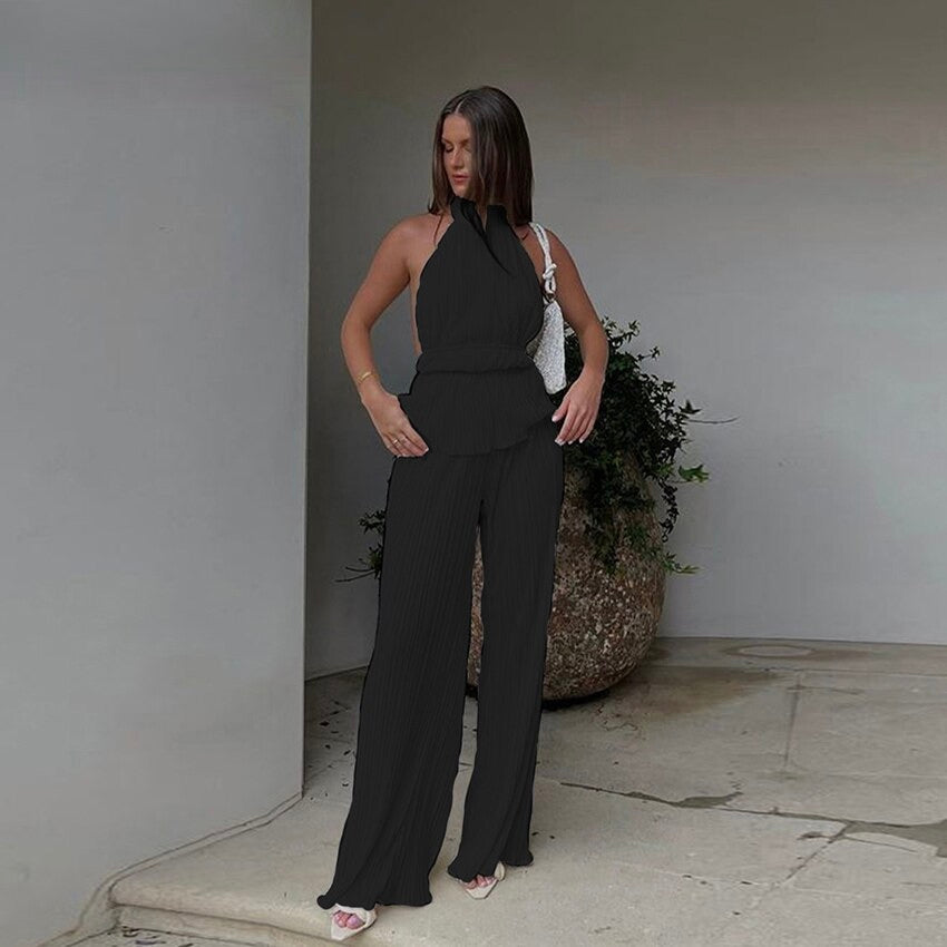 Women's Open Back Loungewear Set | 2-Piece
