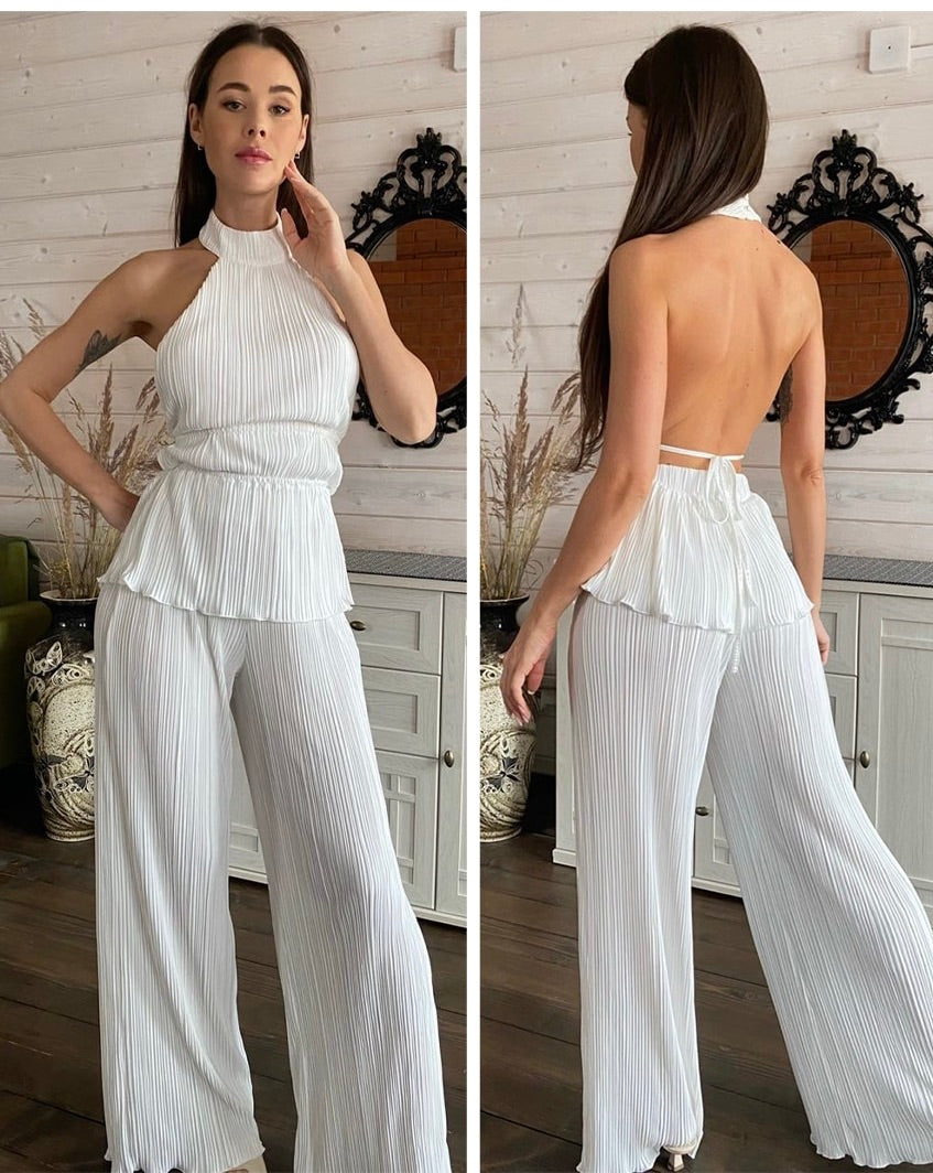 Women's Open Back Loungewear Set | 2-Piece