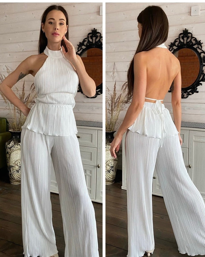 Women's Open Back Loungewear Set | 2-Piece