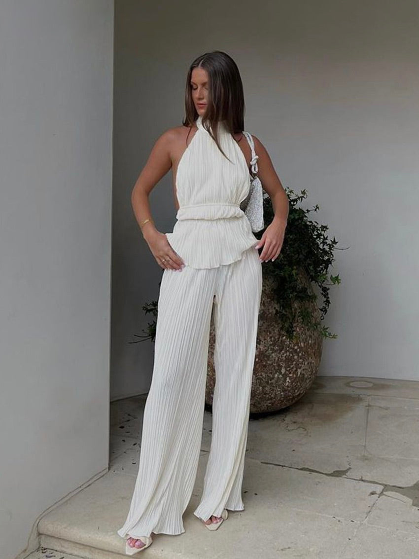 Women's Open Back Loungewear Set | 2-Piece