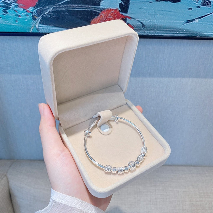 Silver Lucky Bead Bracelet