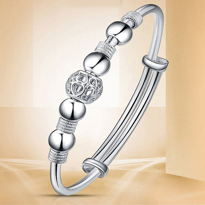 Silver Lucky Bead Bracelet