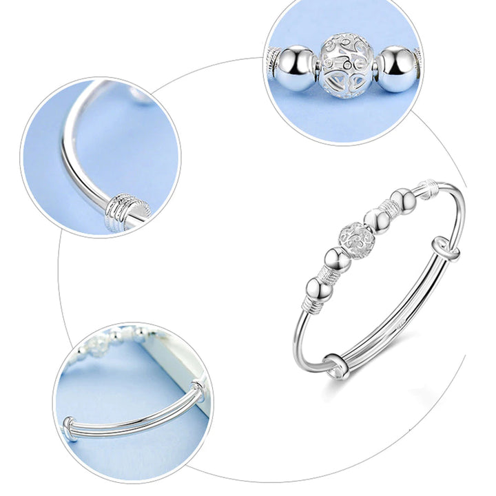 Silver Lucky Bead Bracelet