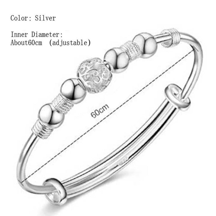 Silver Lucky Bead Bracelet