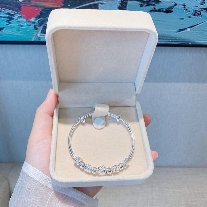 Silver Lucky Bead Bracelet