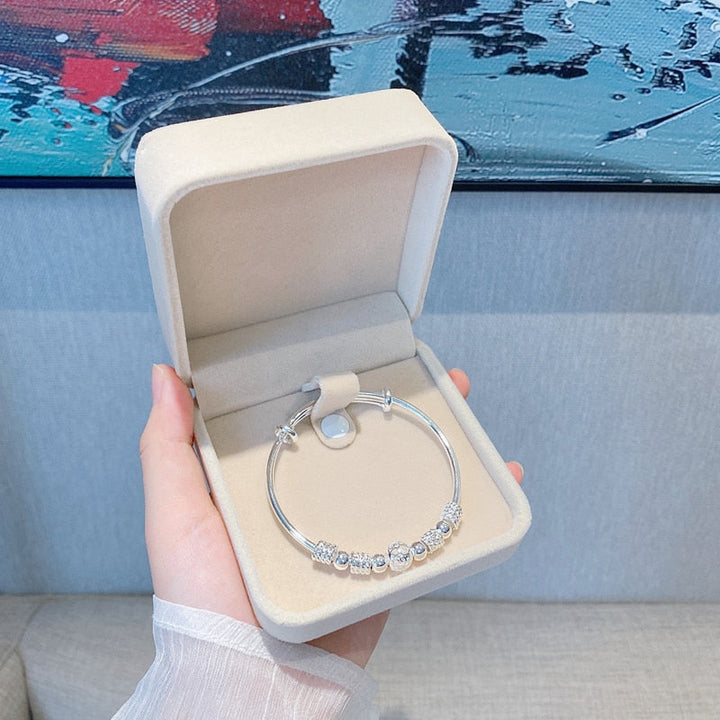 Silver Lucky Bead Bracelet