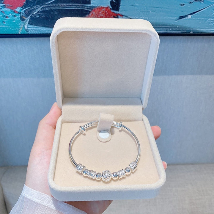 Silver Lucky Bead Bracelet