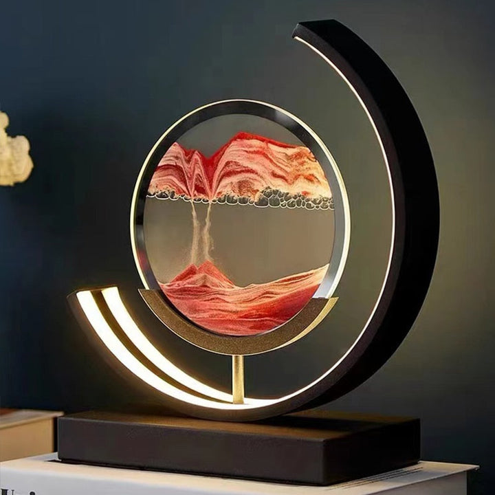 3D Sand Art Battery-Powered LED Table Lamp | Glass
