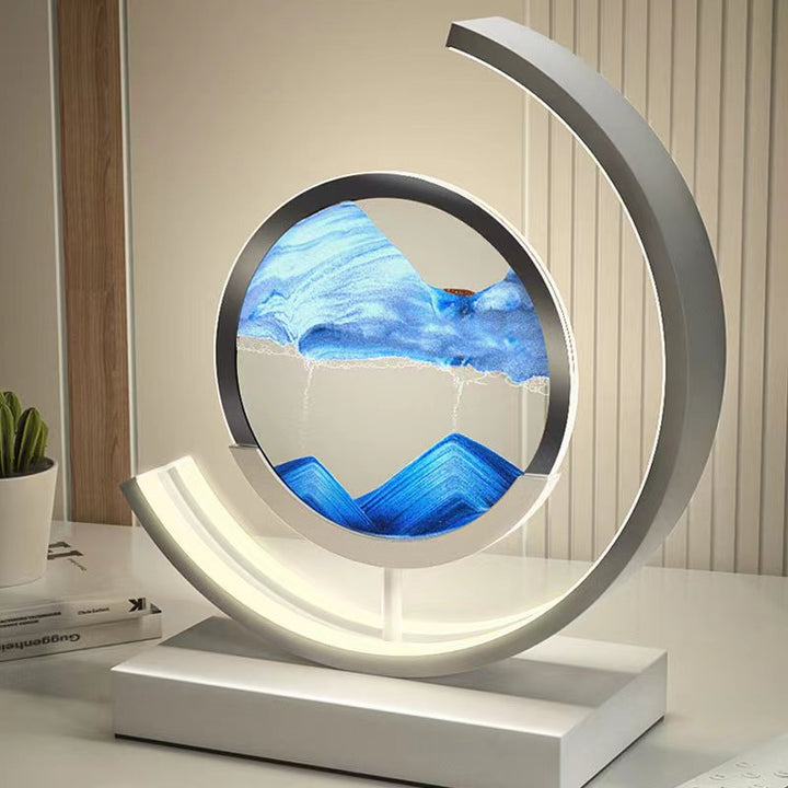 3D Sand Art Battery-Powered LED Table Lamp | Glass