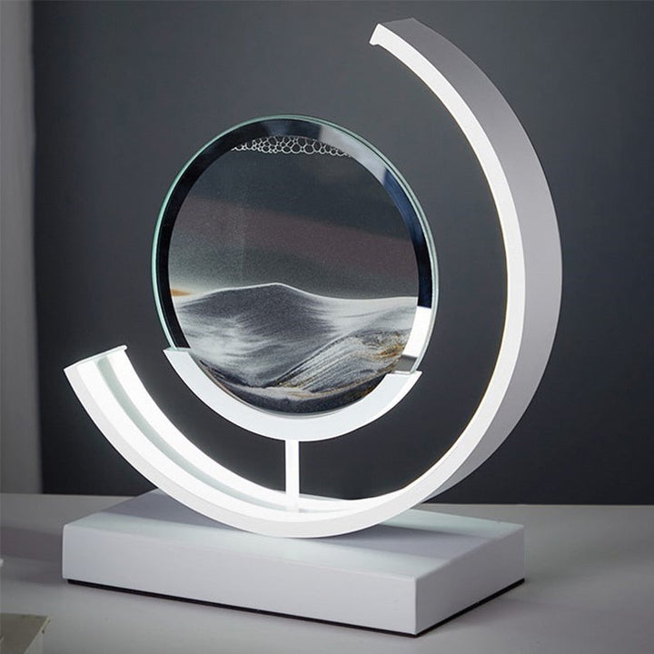 3D Sand Art Battery-Powered LED Table Lamp | Glass