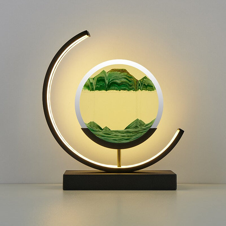 3D Sand Art Battery-Powered LED Table Lamp | Glass