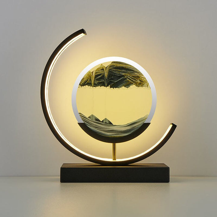 3D Sand Art Battery-Powered LED Table Lamp | Glass