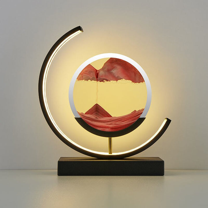 3D Sand Art Battery-Powered LED Table Lamp | Glass