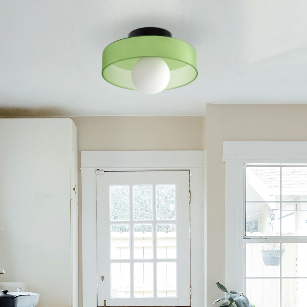 Round Flush-Mount Kitchen Ceiling Light | Modern