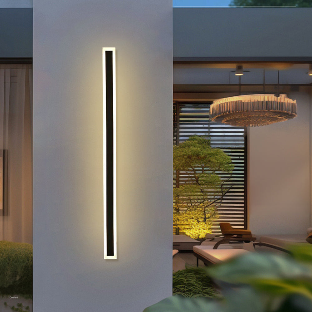 Modern IP65 Acrylic LED Outdoor Wall Lights | Black