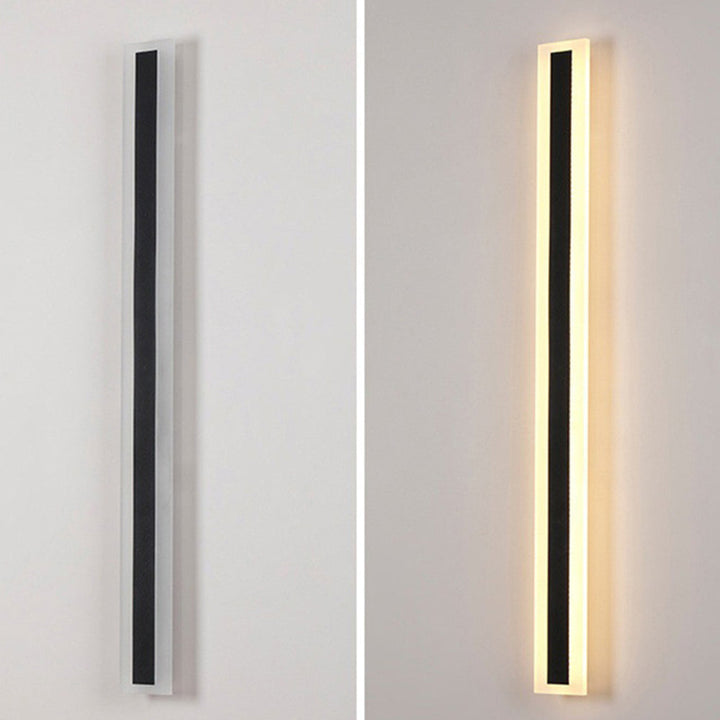 Modern IP65 Acrylic LED Outdoor Wall Lights | Black