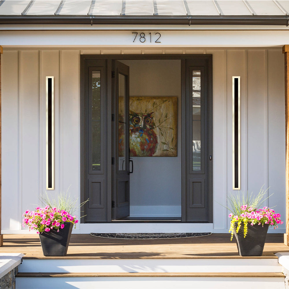 Modern IP65 Acrylic LED Outdoor Wall Lights | Black