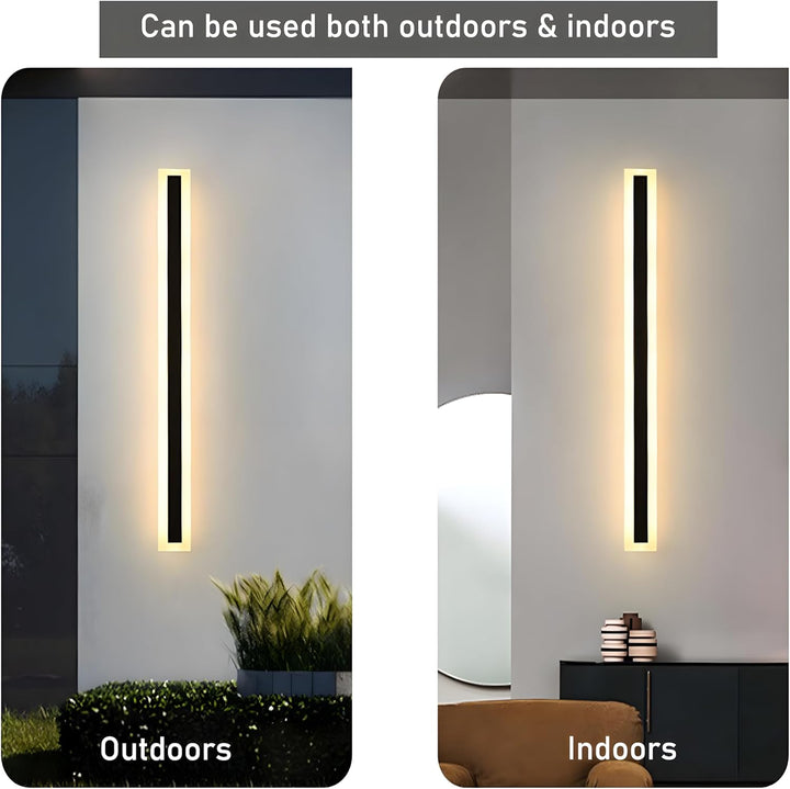 Modern IP65 Acrylic LED Outdoor Wall Lights | Black