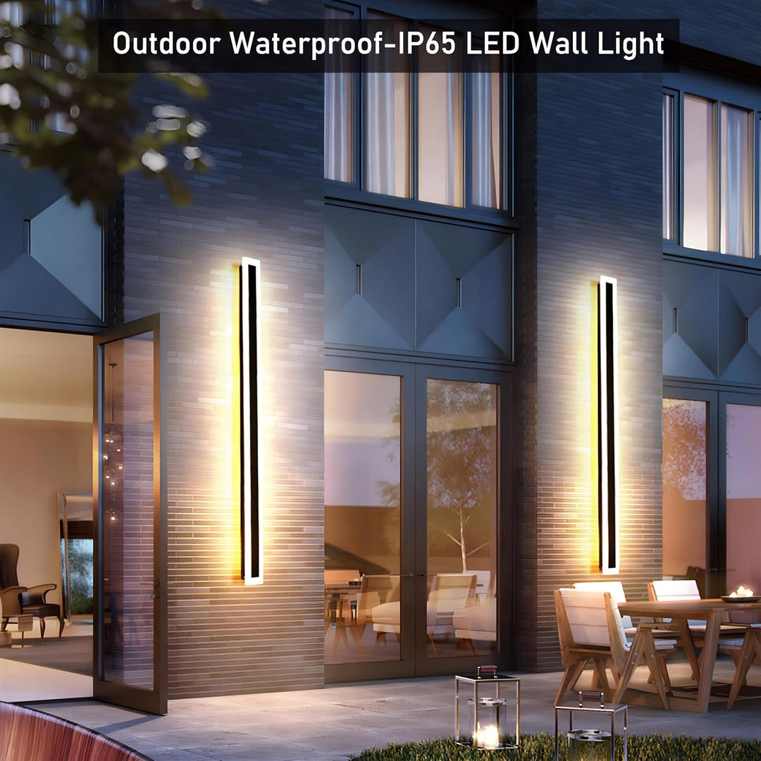 Modern IP65 Acrylic LED Outdoor Wall Lights | Black