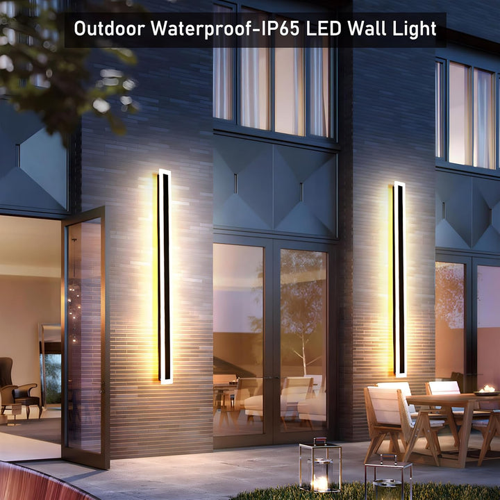Modern IP65 Acrylic LED Outdoor Wall Lights | Black