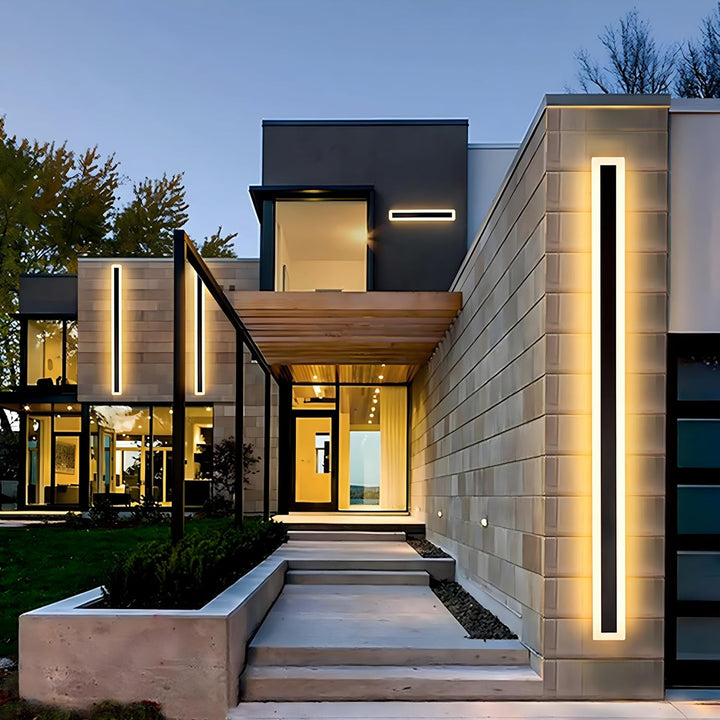 Modern IP65 Acrylic LED Outdoor Wall Lights | Black