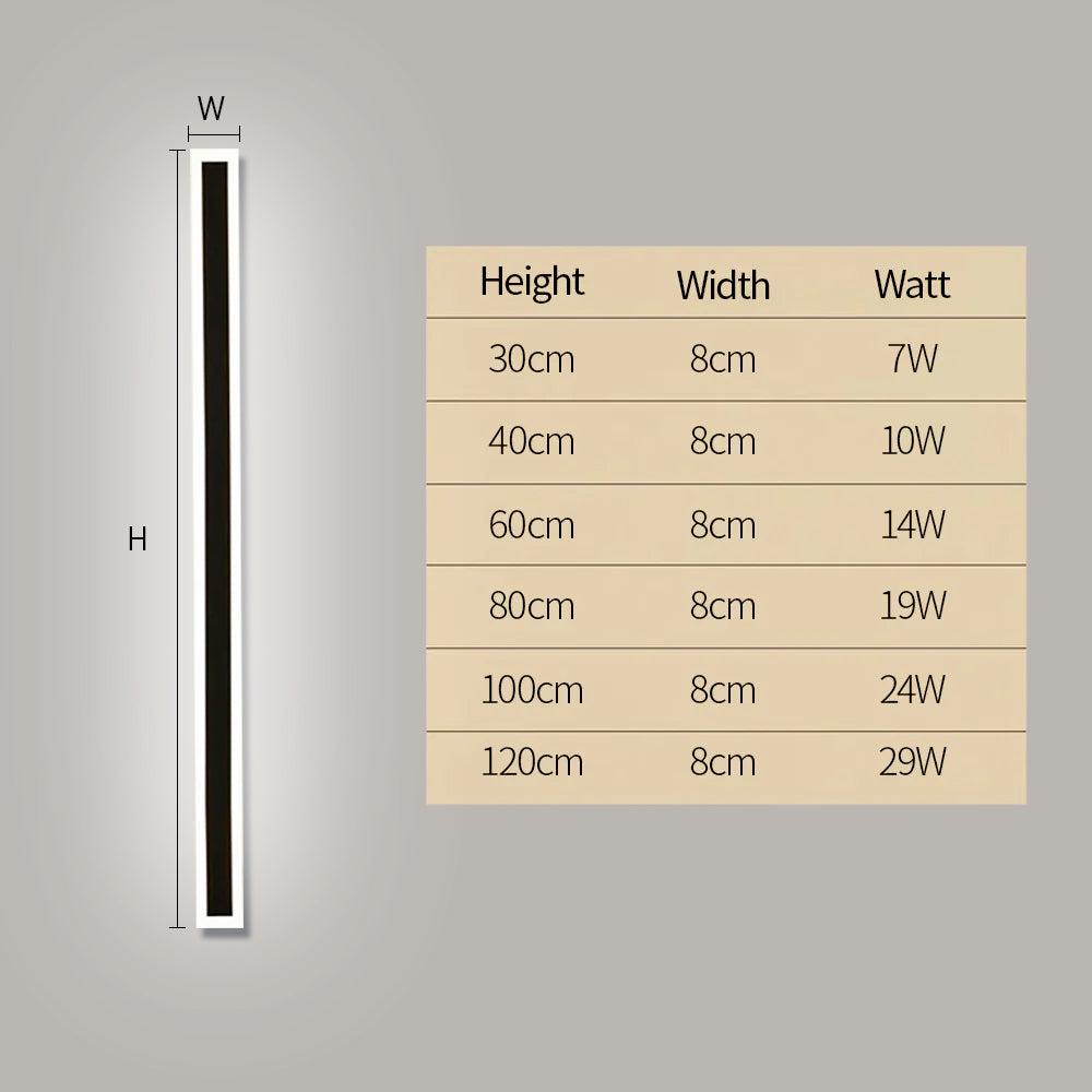 Modern IP65 Acrylic LED Outdoor Wall Lights | Black