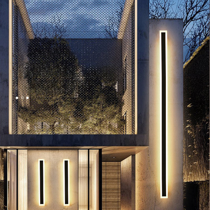 Modern IP65 Acrylic LED Outdoor Wall Lights | Black